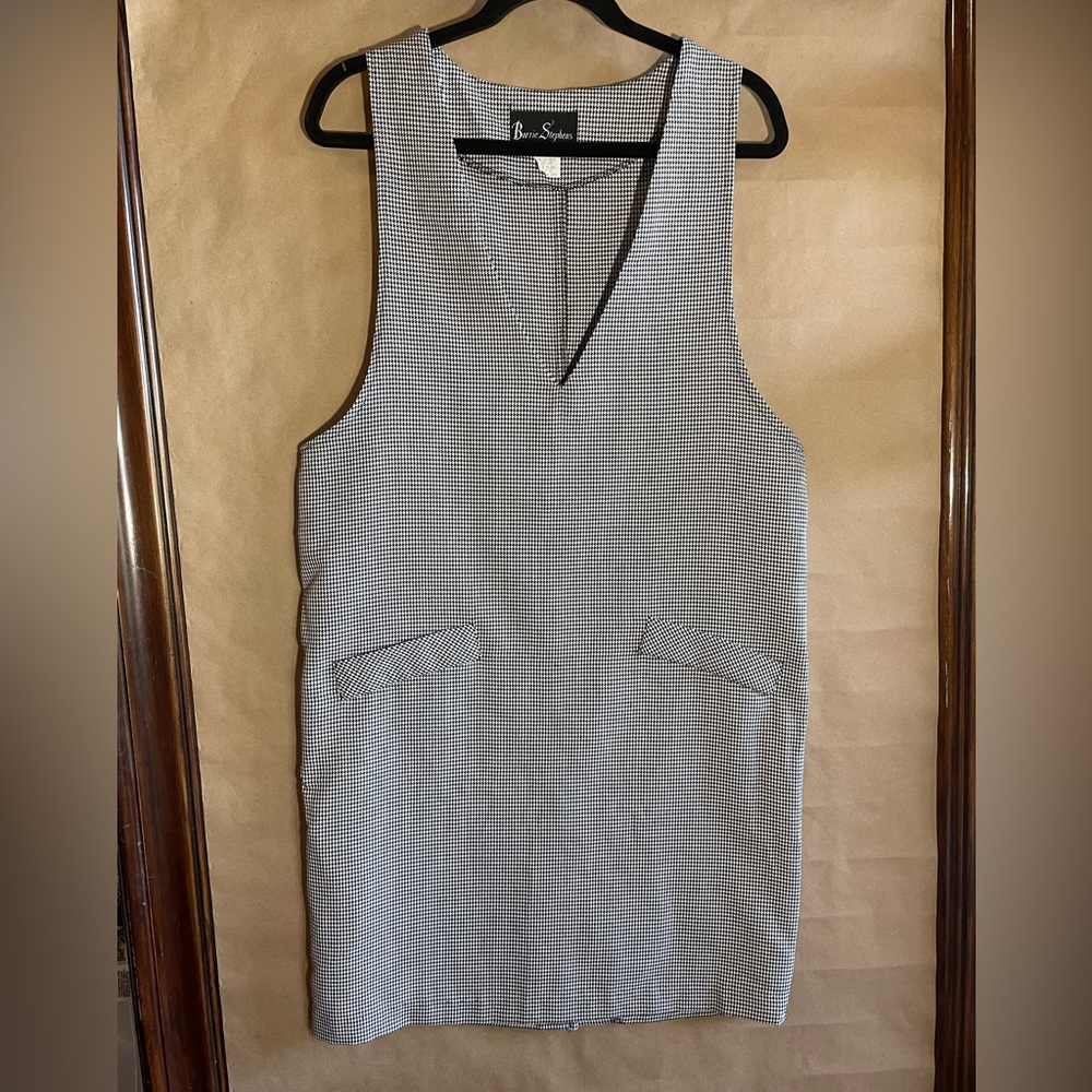 Barrie Stephens 80’s Vintage Rayon Houndstooth jumper Dress